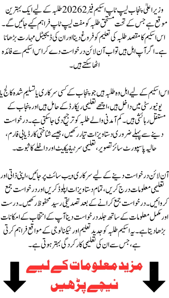 CM Punjab Laptop Scheme Phase 2 Online Apply Guide 2026