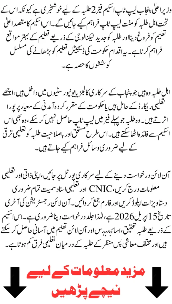 Latest News: CM Punjab Laptop Scheme Phase 2 – Free Laptops for Students