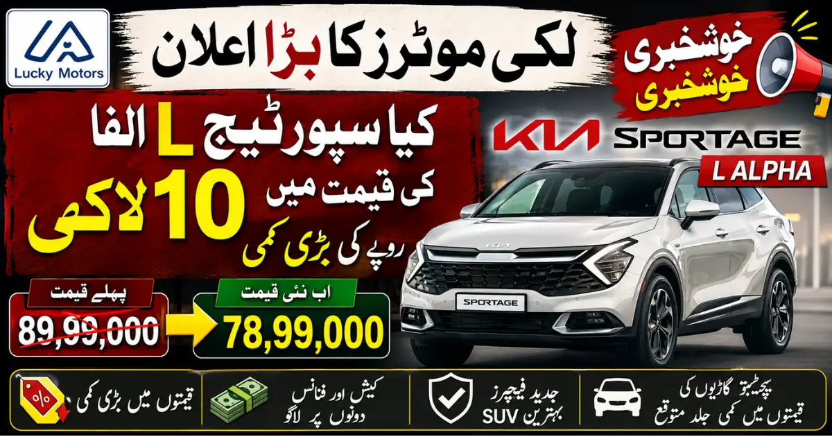 Lucky Motors Slashes Kia Sportage L Alpha Price by Rs 1 Million in Pakistan