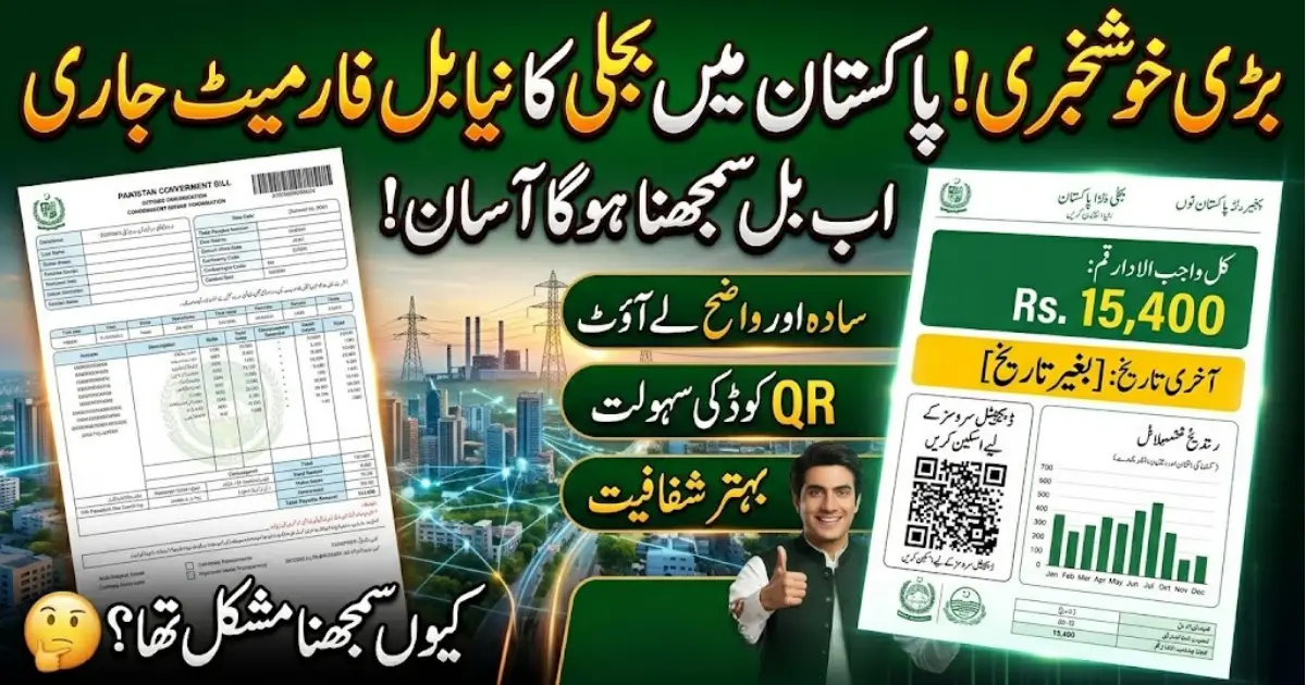 New Electricity Bill Format in Pakistan: Easier Design, QR Code & Feature