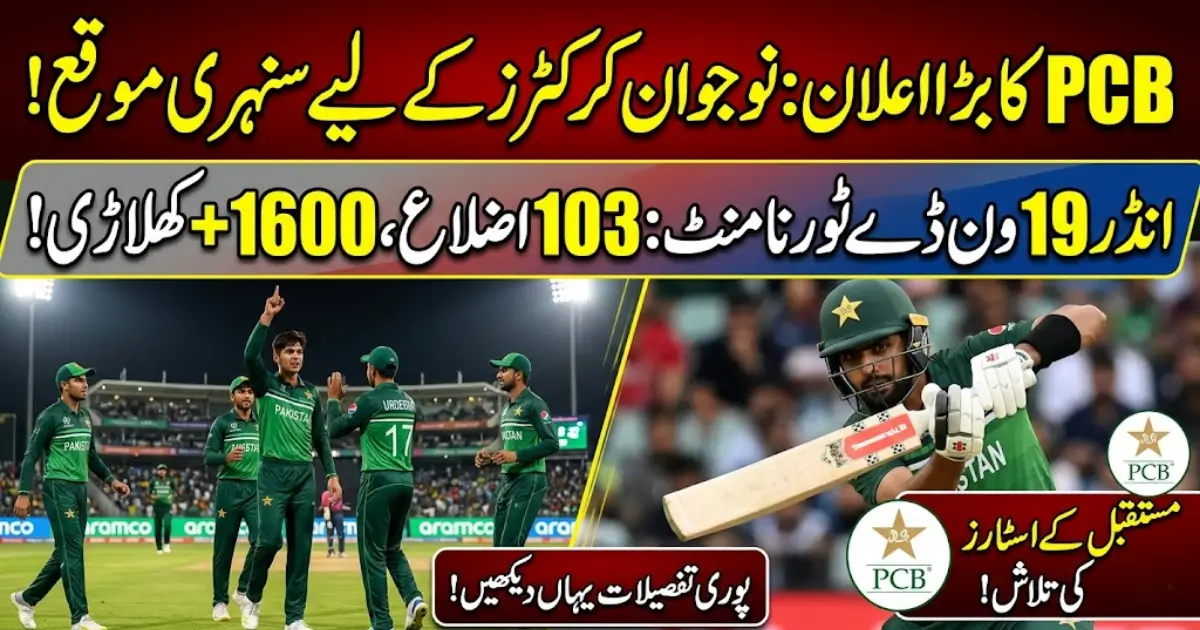 PCB U19 One-Day Tournament 2026 Kicks Off Across 103 Districts