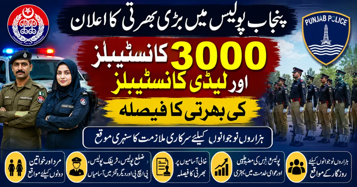 Punjab Police Announces Recruitment of 3,000 Constables and Lady Constables